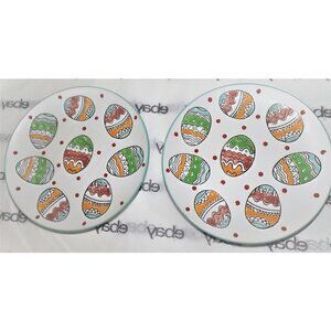 In Homestylez set of 2 multicolor Easter egg & polka-dot dishes 8.5 inch across